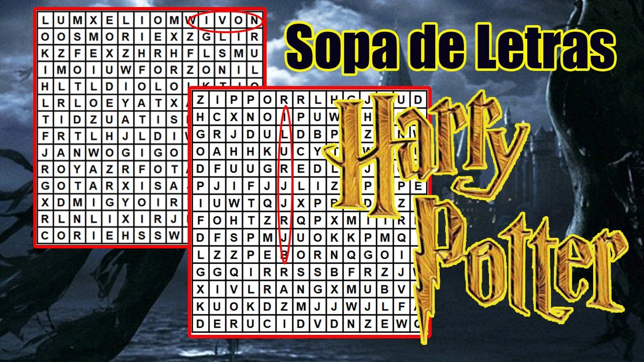 Sopa De Letras De Harry Potter