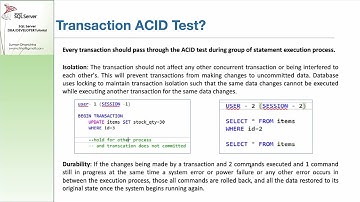 Transaction ACID Test - Part 18