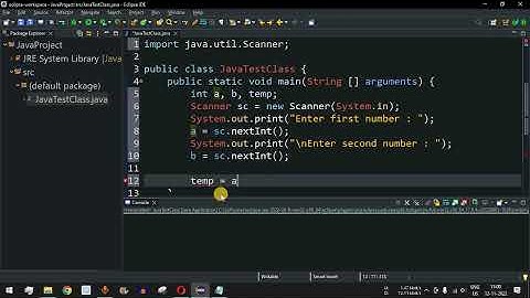 Java Program #13 - Swap Two Numbers in Java