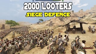 2000 Looters vs 100 Fians Siege Defence - Mount & Blade 2: Bannerlord