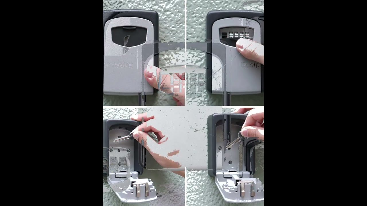Key Lock Box Storage With Resettable Code For House Spare Keys Also A