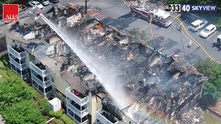 RAW Drone Video: Homewood Apartment Fire - June, 2019
