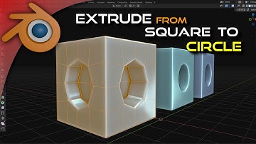 How to Extrude from Square Shape to Circle in Blender Square to Circle Blender tutorial