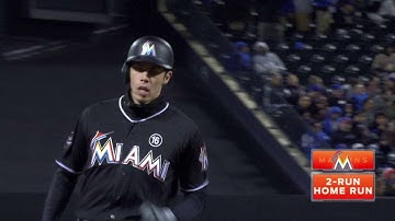 MIA@NYM: Yelich pulls two-run homer to right