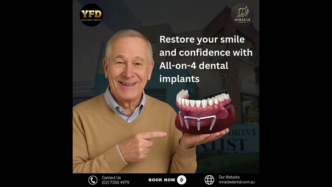 Restore your smile and confidence with All-on-4 dental implants!
