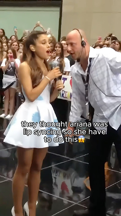 Ariana Grande got EXPOSED but proved that the mic is ON #shorts #wicked #arianagrande