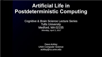 Artificial Life in Postdeterministic Computing - screengrab + audio