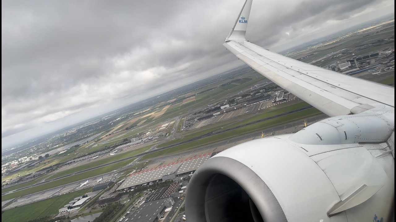 KLM Boeing 737-900 Take-Off from Amsterdam Schiphol Airport
