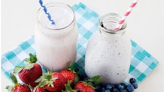 Homemade Yogurt Drinks with Real Fruit - Drinkable Yogurt!