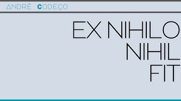 EX NIHILO NIHIL FIT, 2016