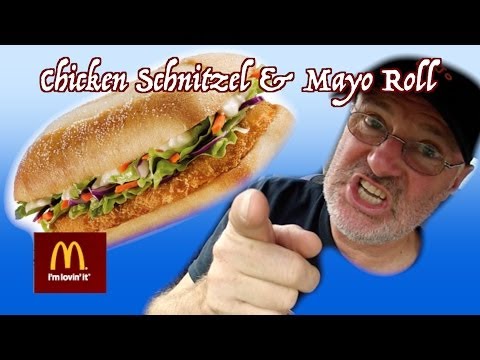 McDonalds Chicken Schitnzel & Citrus Mayo Roll Taste Test