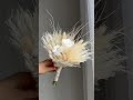 Trockenblumen Brautstrauß „Weiche Wolke“ Weiß – Boho Brautstrauß mit konservierter Rose