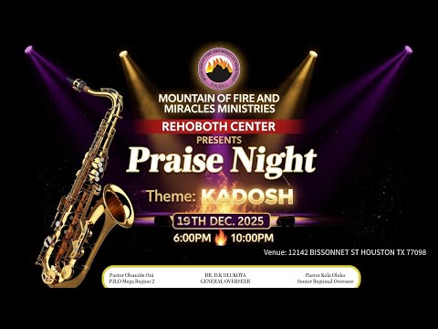 LIVE: KADOSH PRAISE NIGHT 2025 | MFM Rehoboth Center | December 19, 2025