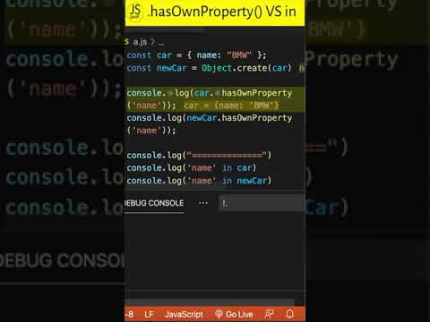 .hasOwnProperty() vs in