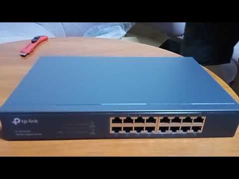 Распаковка Коммутатор TP-LINK TL-SG1016D гигабитный (TL-SG1016D) из Rozetka
