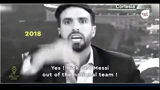 Video de Azzaro hablando mal de Messi en la ceremonia del Balón de Oro 2021