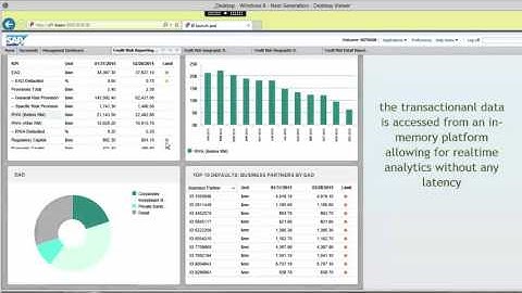 SAP Analytics Bankers Dashboard detailed overview