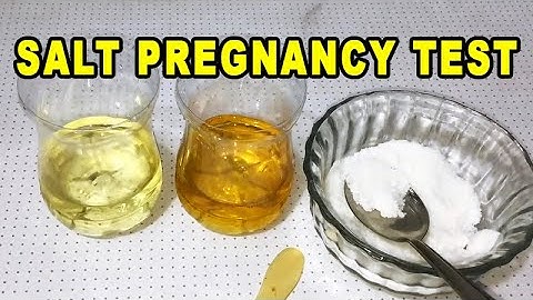 HOME PREGNANCY TEST WITH SALT | HOME PREGNANCY TEST