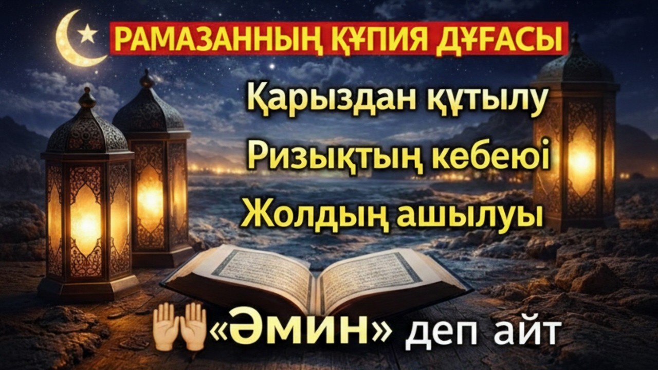 🤲 Рамазанда осы дұғаны қос!Ризығың тоқтамай ағады, ісің оңға басады