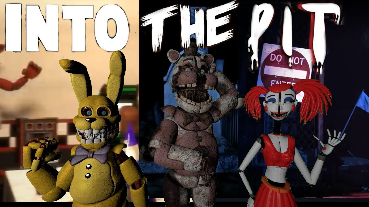 FNAF - INTO THE PIT SONG LYRIC VIDEO - Dawko & DHeusta 