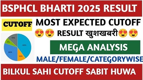BSPHCL BIG UPDATE RESULT OUT🎯DATE || BSPHCL RESULT ALL POST || BSPHCL CUT OFF MARKS OUT 🎯