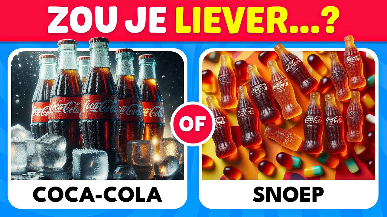 Zou je liever...? Echte Voeding vs Snoep Edition 🍓🍬🥤 | Quiz Bij