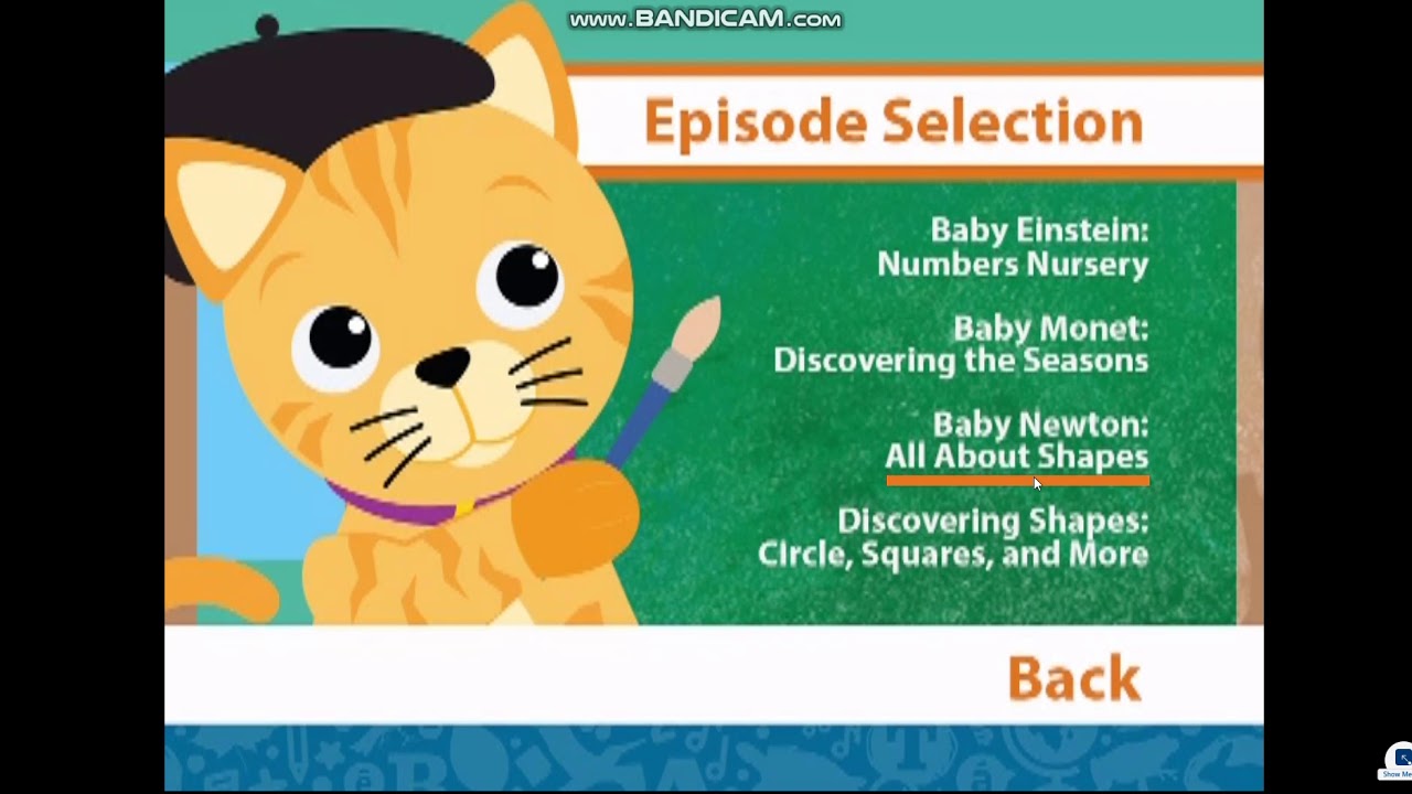 Baby Einstein Classics Season 2 Art Shapes And Numbers 2020 Dvd Menu