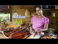 maldives fish ....let's make mackerel easily with wood stove?   .Village kitchen recipe