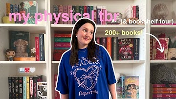 every single book on my physical tbr (200+ books!) 📖🎀🤍 & detailed bookshelf tour!