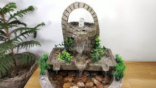 How to make amazing designer cemented waterfall fountain water fountain