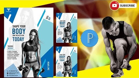 Design a creative flyer with pixellab (Gym fitness flyer/ Banner)#Pixellabtutorial