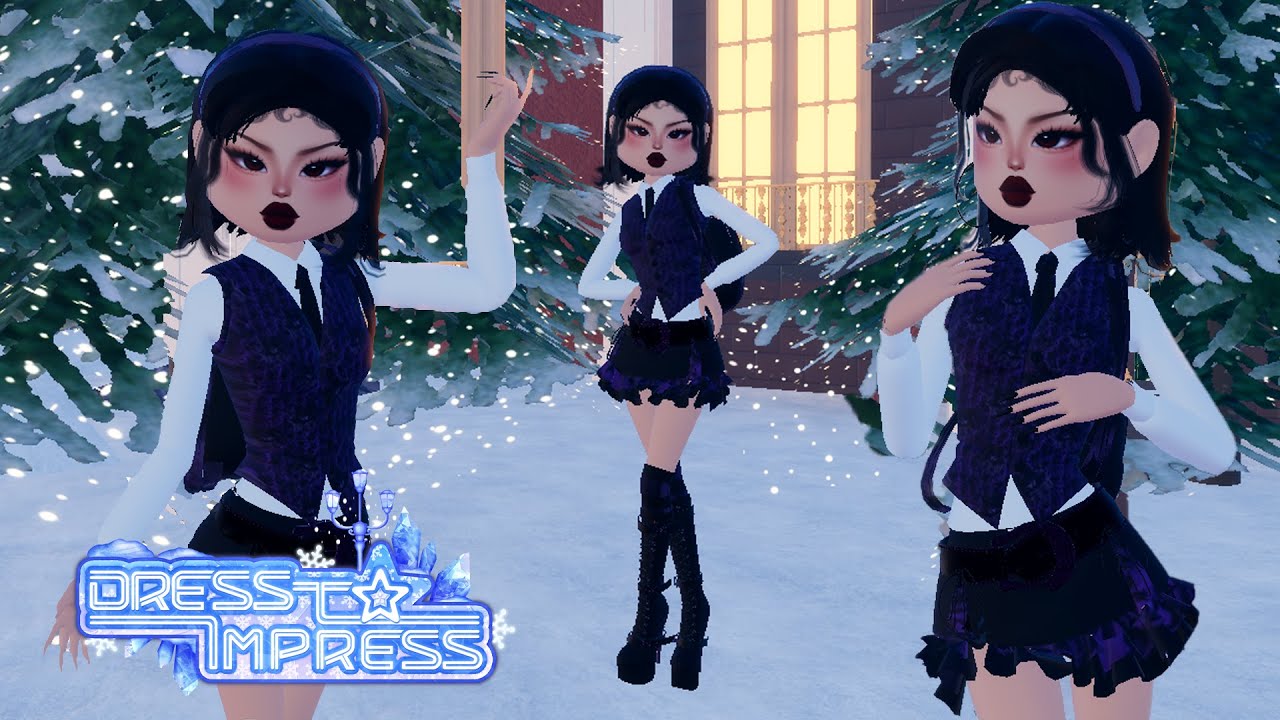 academia dress to impress with a Dark Theme in Roblox Dress to impress dark academia