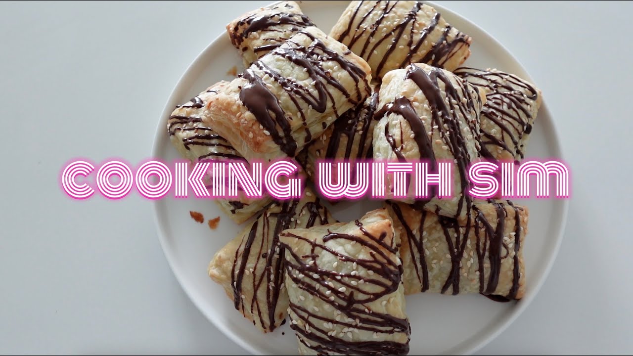 cooking with sim // sesame chocolate date pillow puffs