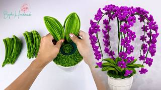 Butterfly Orchid Flower Made From Pipe Cleaner Art