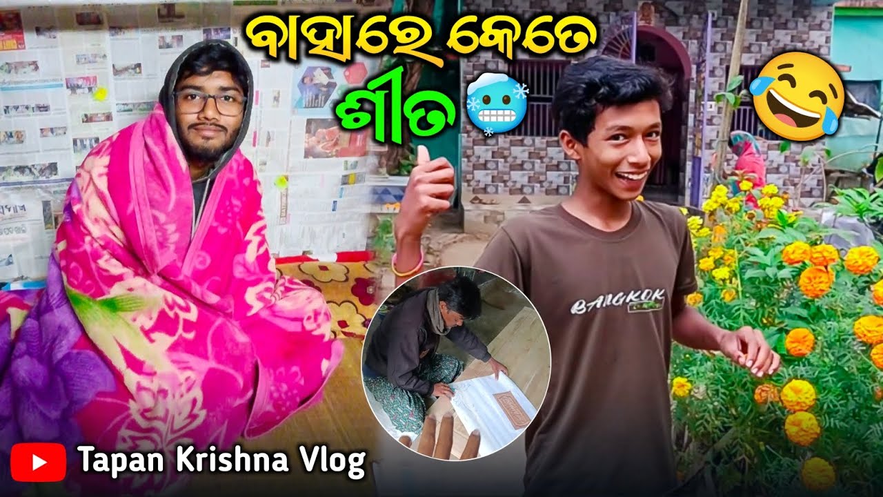 ବାହାରେ କେତେ ଶୀତ || Odia Vlog || Daily Vlog || Village Life || Tapan Krishna Vlog 