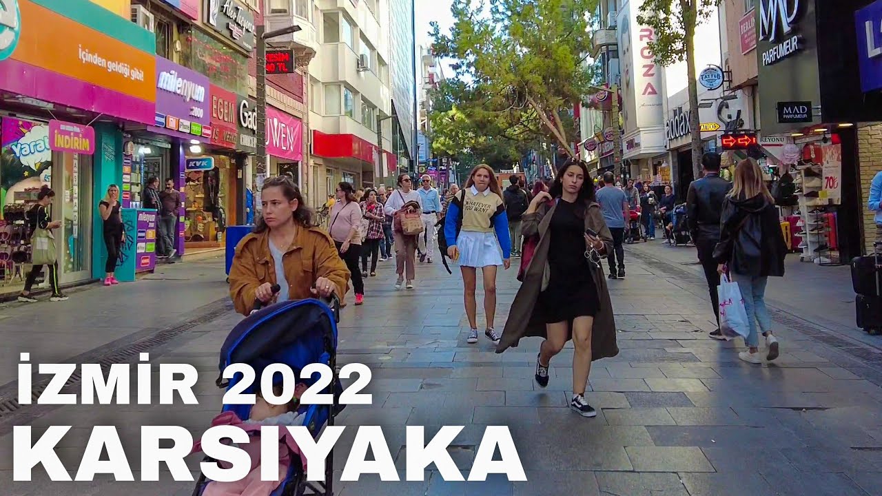 Izmir, तुर्किये | Karşıyaka बाज़ार | पैदल यात्रा 4K