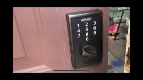 How to add or remove user code programming Schlage door lock keypad