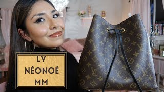 LOUIS VUITTON NÉONOÉ MM BLACK REVIEW + WHAT FITS INSIDE? + MOD SHOTS