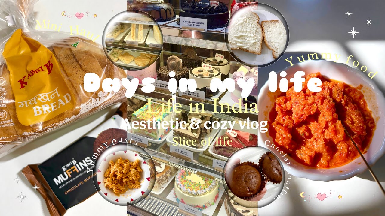 Days in my life 🧁🌥️ | Aesthetic vlog Indian | slice of life | life in India| food, mini haul,cooking