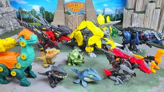 A Box full of dinosaurs Mozasaur, Brachiosaur, Ankylosaur, Baryonyx, Stegosaur, Pteranodon, Robot