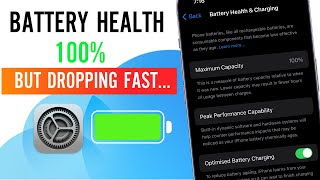 iPhone Battery Health 100 But Drain Fast | iPhone Battery Health Dropping Fast | Battery Health |