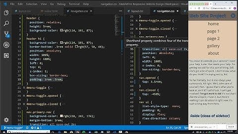 Mobile First Web Project Part 7 Animate Your Slideout Menu