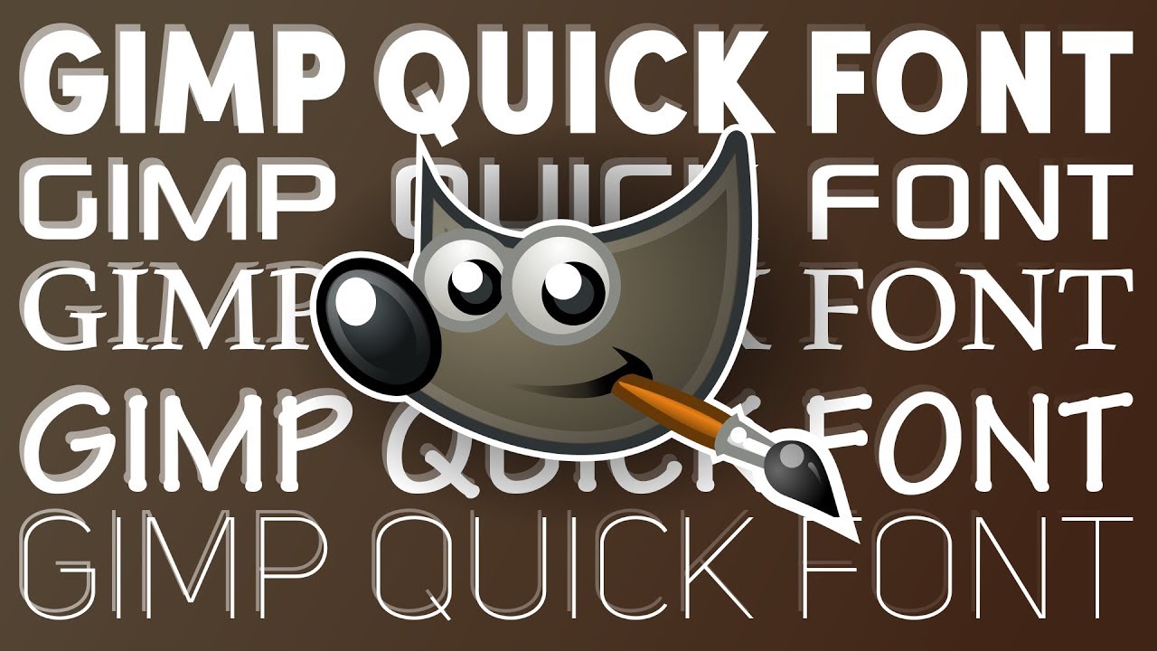 gimp text fonts list