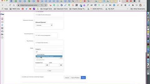 Creating a Canvas Assignment With Different Due Dates for Different Class Periods