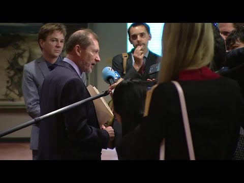 newspaper mockup Belgium on Afghanistan - Security Council Media Stakeout (17 September 2019)