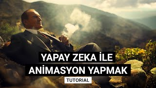 Yapay Zeka ile Atatürk Animasyonu, Midjourney & Pika Labs & Runwayml