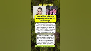 Boy William Ajak Ayu Ting Ting Menikah Ini Jawab Ayu! #trending #beritaartishariini #fyp