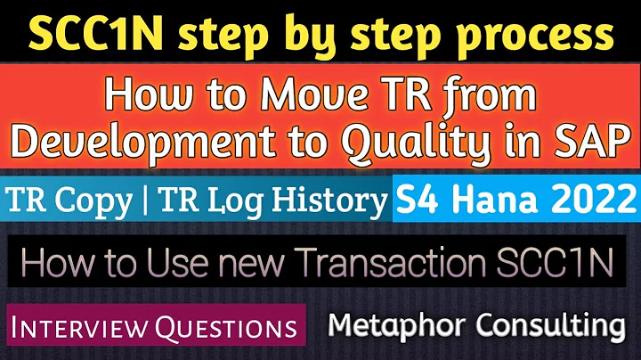 scc1n step by step | How to use SCC1N | SCC1N not working |How to move TR from Dev to Quality in SAP