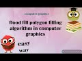 Flood fill polygon filling algorithm in computer graphics | polygon filling algorithm | hindi