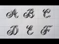 3d drawing calligraphy letter a to z  how to draw easy art capital cursive alphabet for beginners